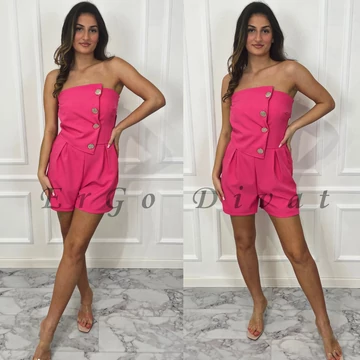 AVAGE elegáns pink váll nélküli overál