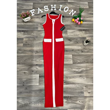 CAMARET piros bodycon maxi ruha