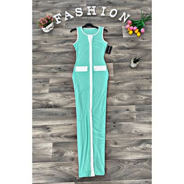 CAMARET zöld bodycon maxi ruha