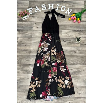 VELLAN fekete maxi ruha