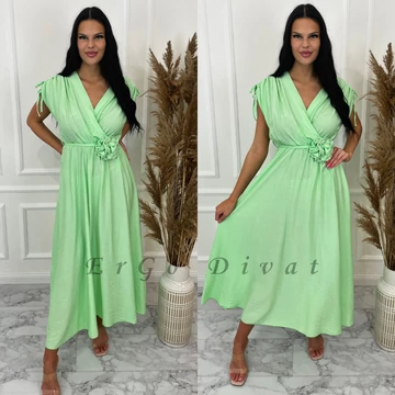 BELLSHADE zöld maxi ruha