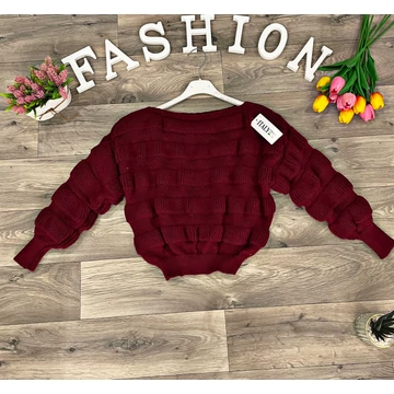 HELLA bordó kötött felső