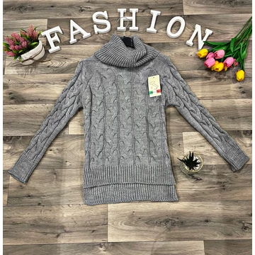 DINA szürke kötött pulóver