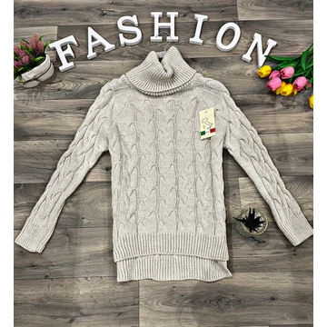 DINA bézs kötött pulóver