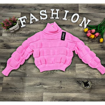 NELLA rózsaszín kötött pulóver