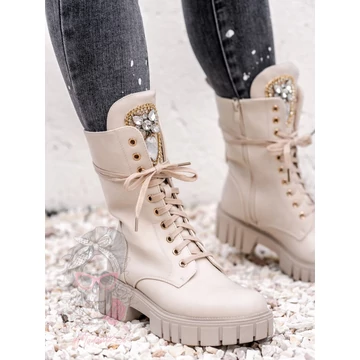 CENIL bézs műbőr bakancs