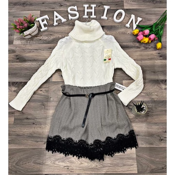 OTI csipkés rövidnadrág övvel