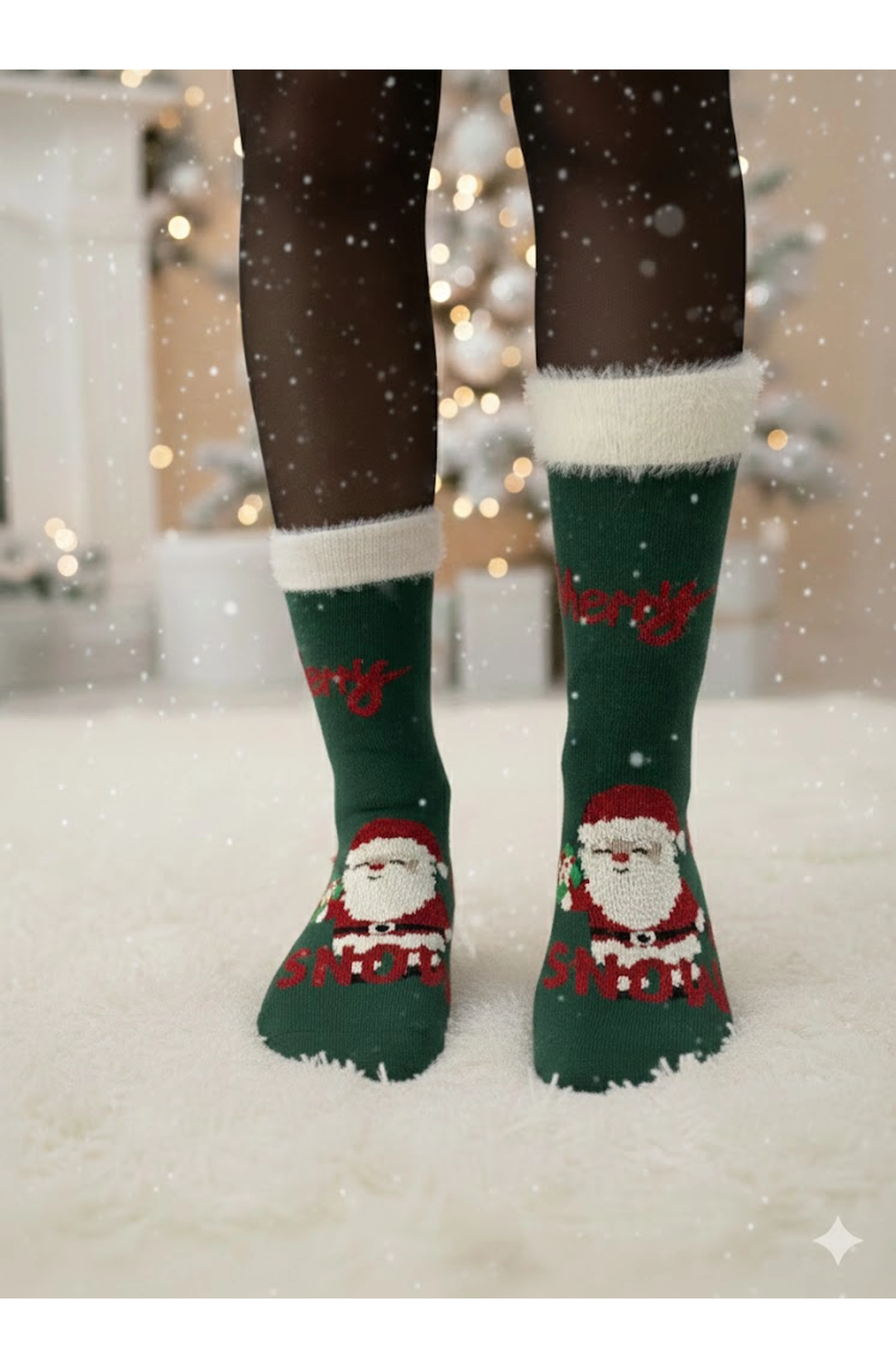 RONI zöld mintás zokni