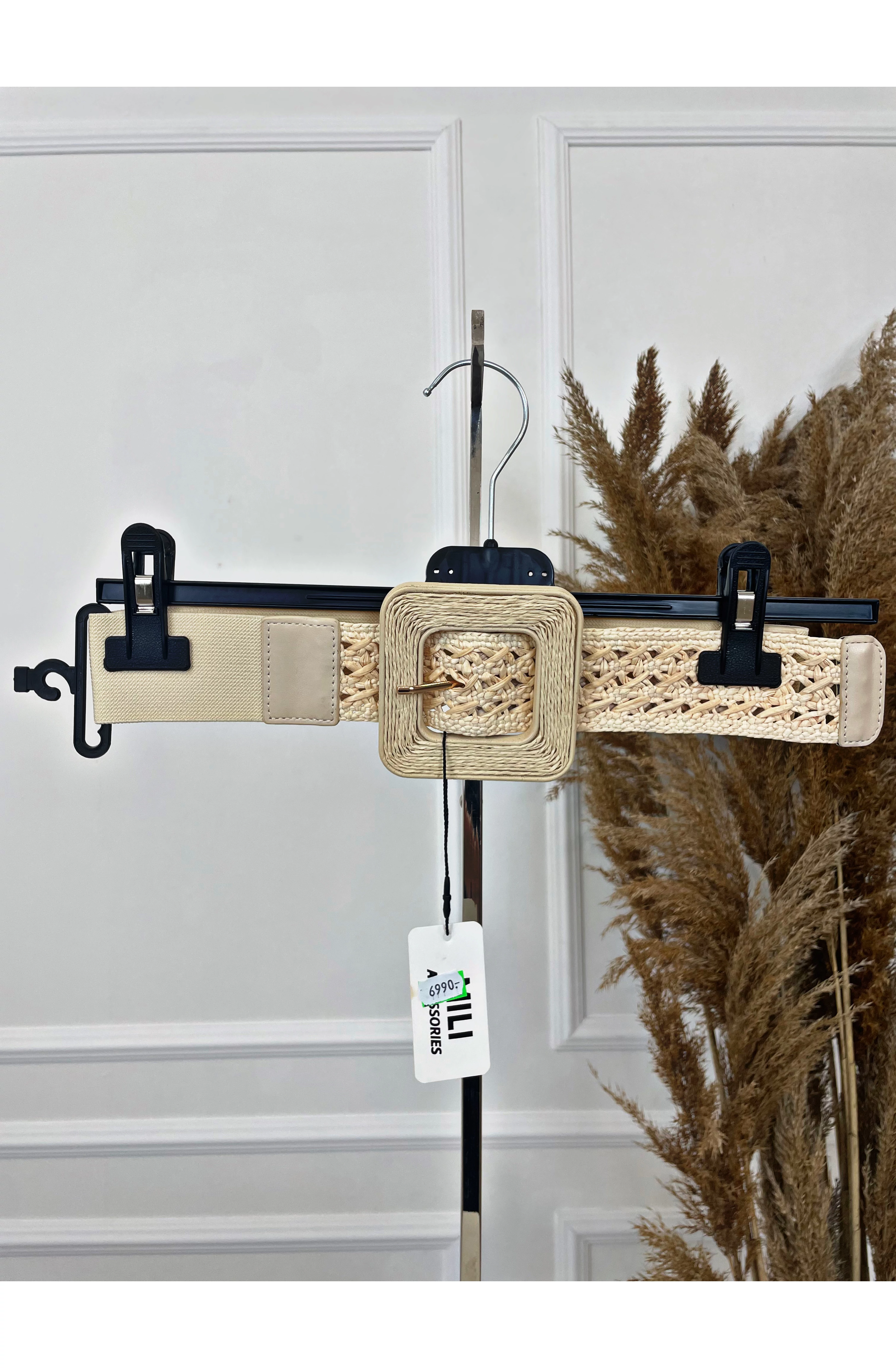 GILDALE bézs gumis öv