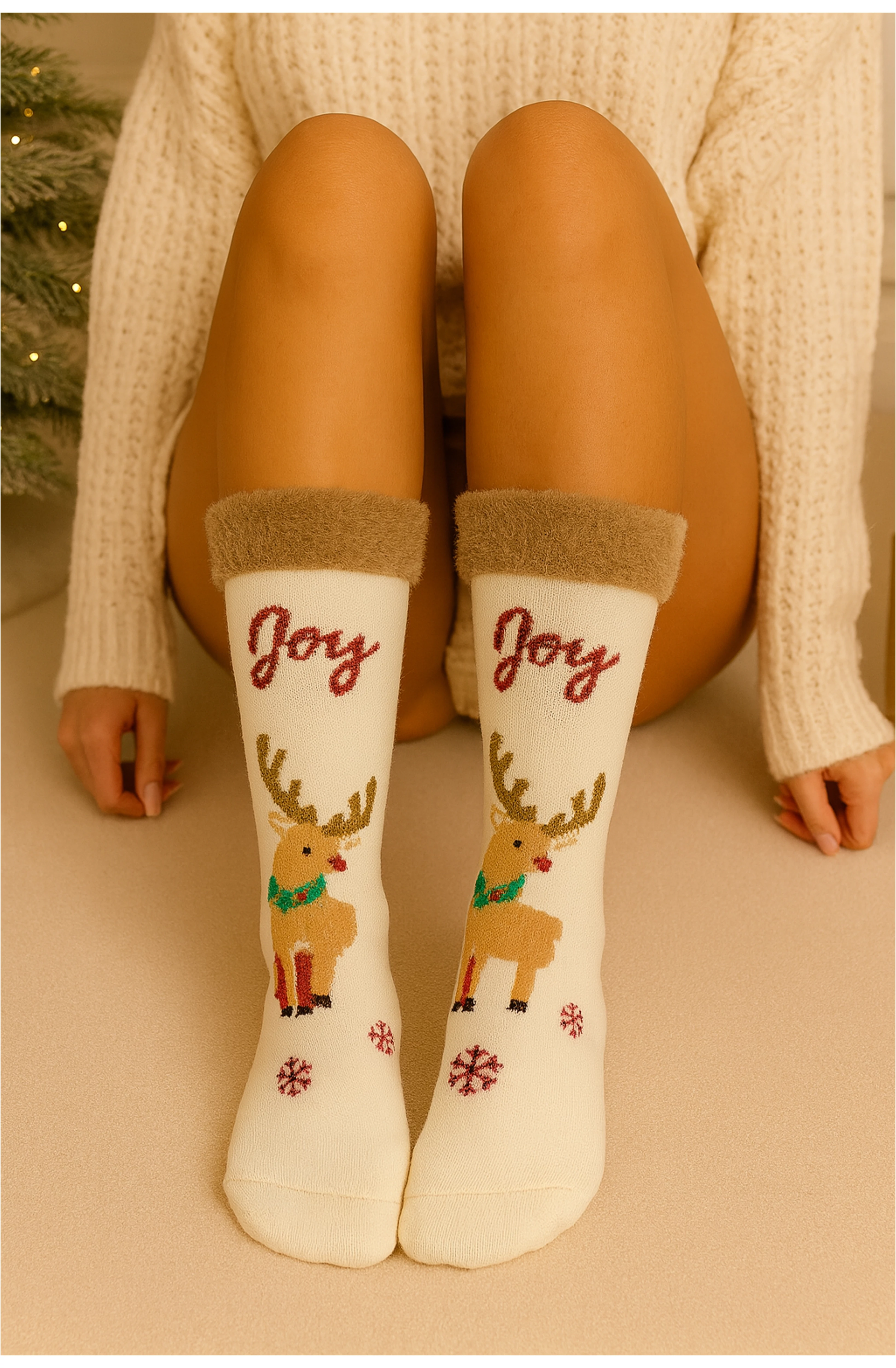 SANNY rénszarvas mintás zokni