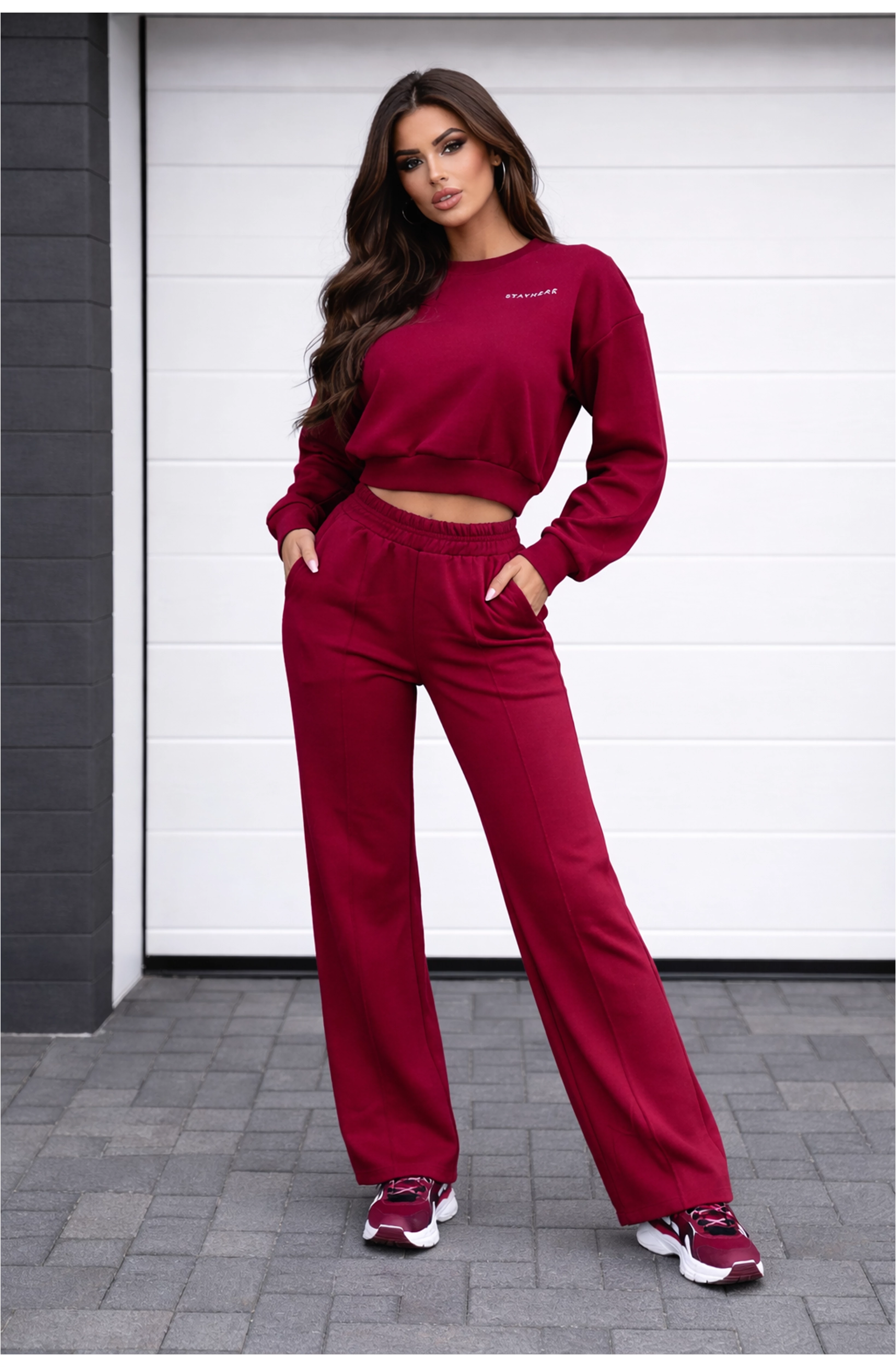 LORETA burgundi melegítő szett