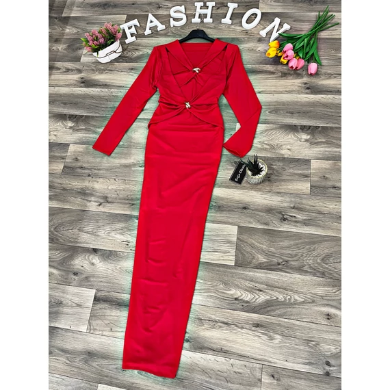 SIENY piros bodycon maxi ruha