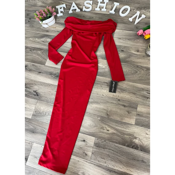 LOTTY piros bodycon maxi ruha