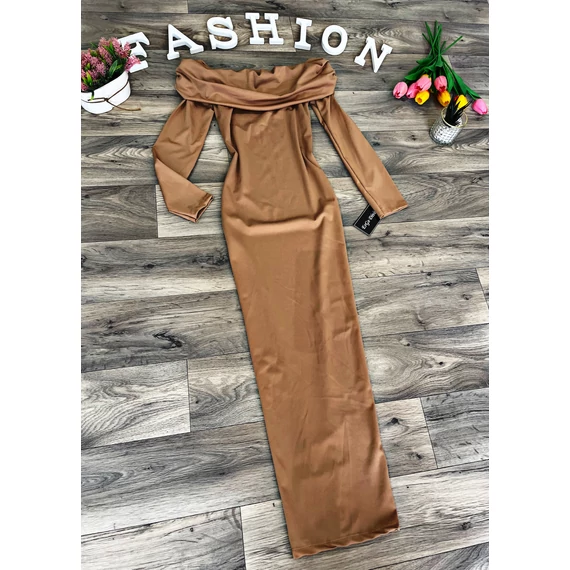 LOTTY barna bodycon maxi ruha