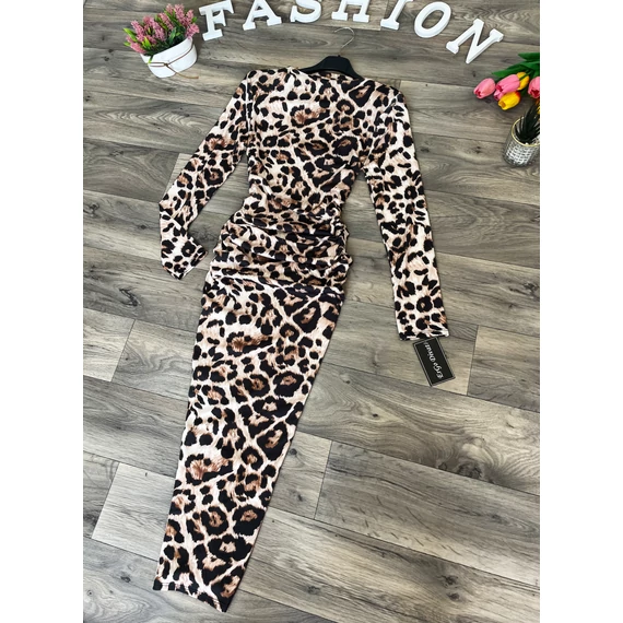 VIEDNA leopárd mintás maxi ruha
