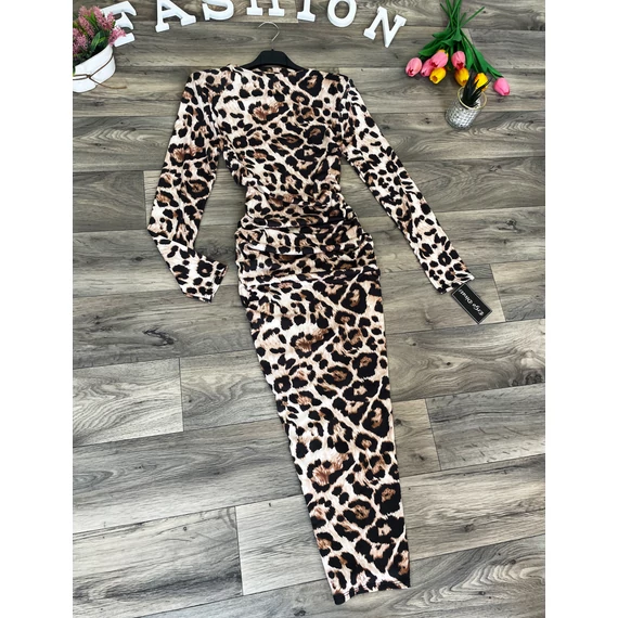 VIEDNA leopárd mintás maxi ruha