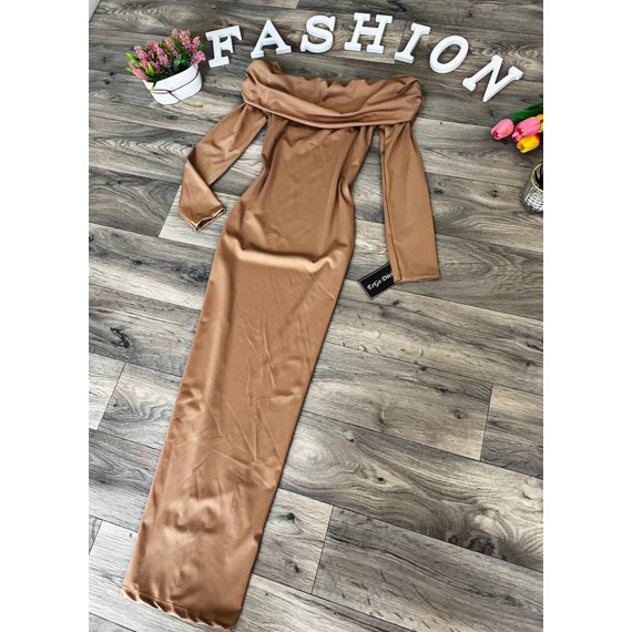 LOTTY barna bodycon maxi ruha