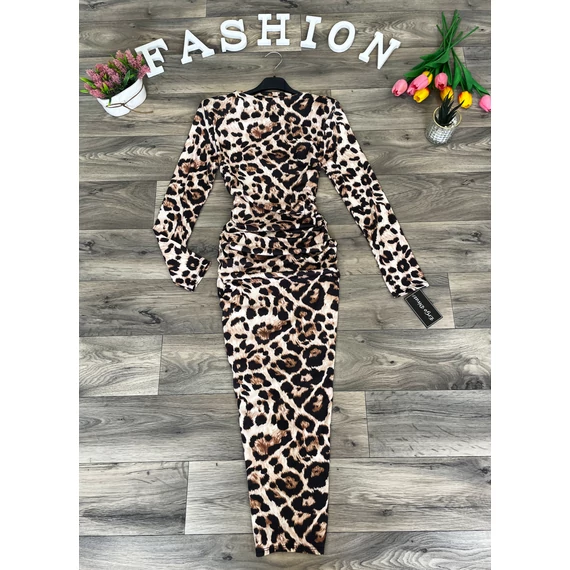 VIEDNA leopárd mintás maxi ruha