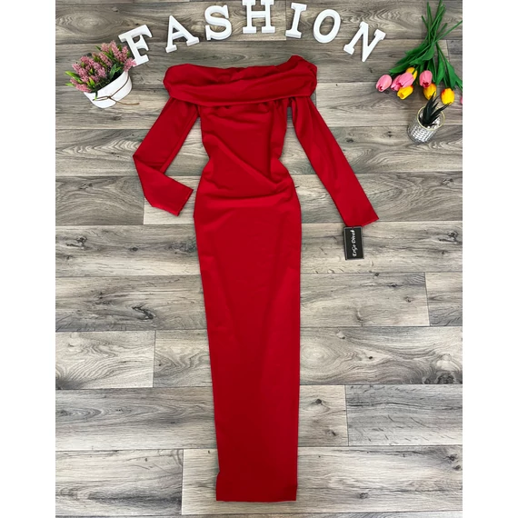 LOTTY piros bodycon maxi ruha