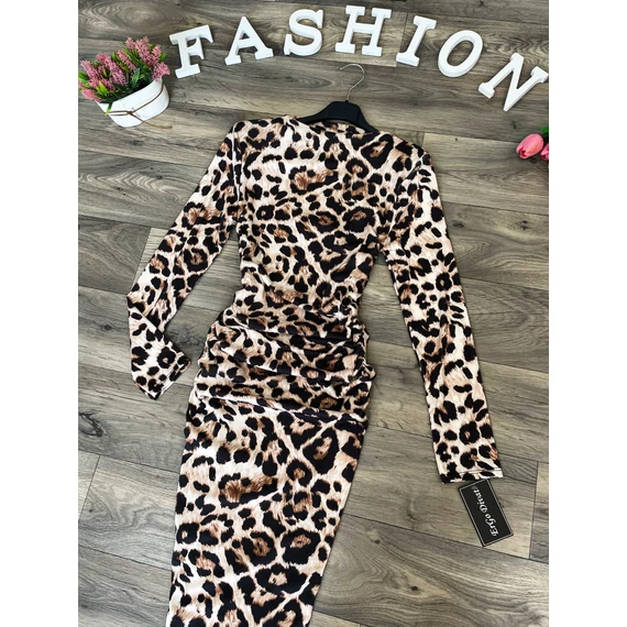 VIEDNA leopárd mintás maxi ruha