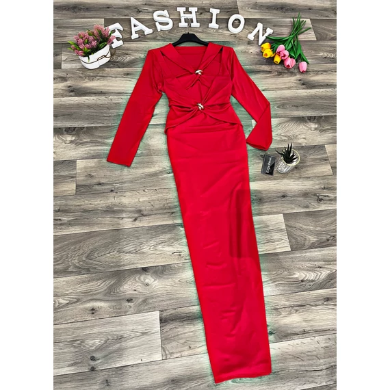 SIENY piros bodycon maxi ruha