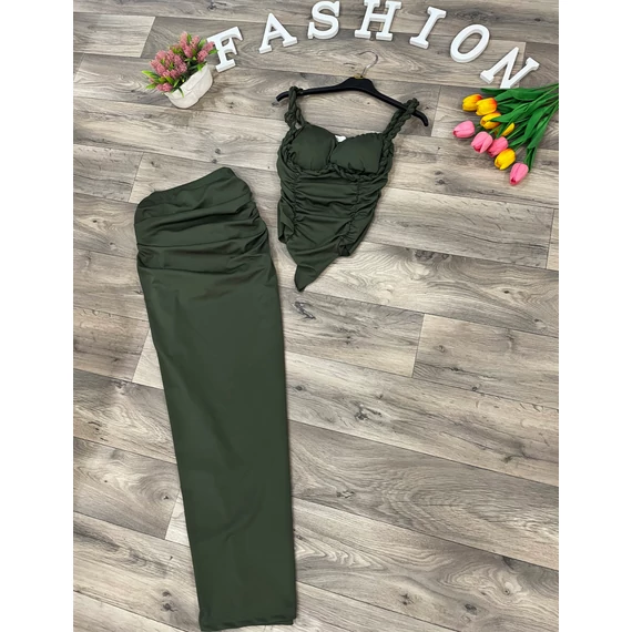GENOVY khaki szoknya szett