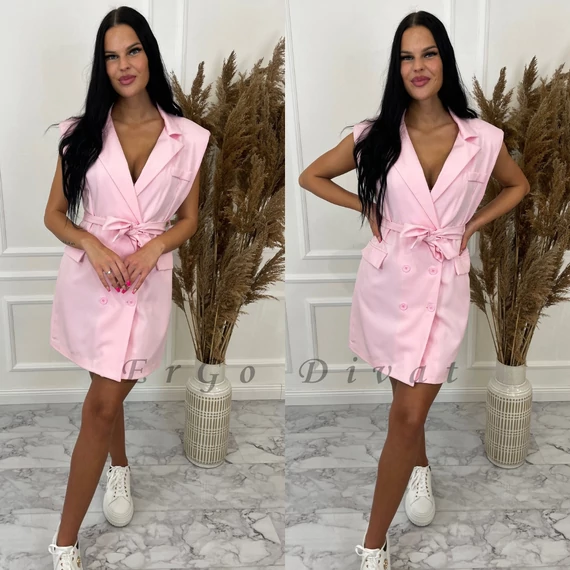 ANASTASIA rózsaszín blézerruha megkötővel