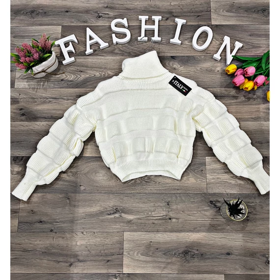 NELLA fehér kötött pulóver