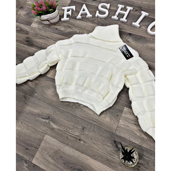 NELLA fehér kötött pulóver