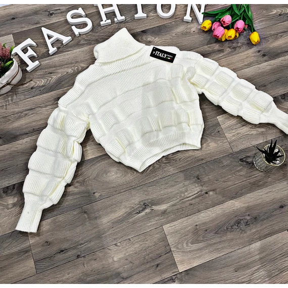 NELLA fehér kötött pulóver