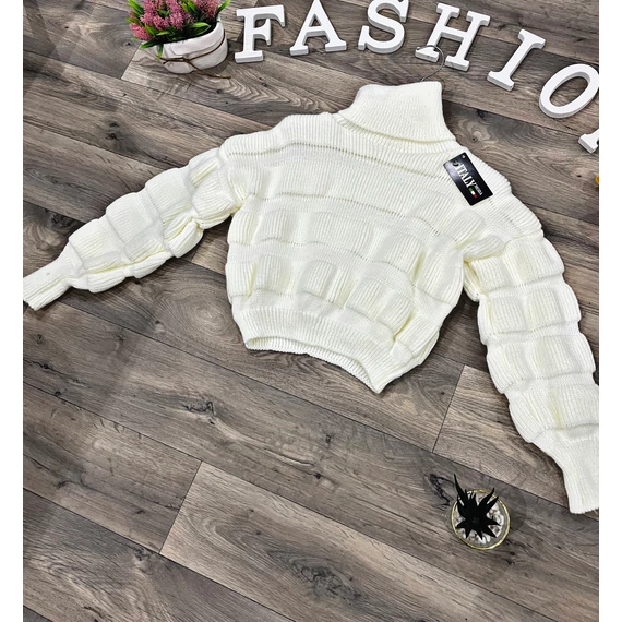 NELLA fehér kötött pulóver