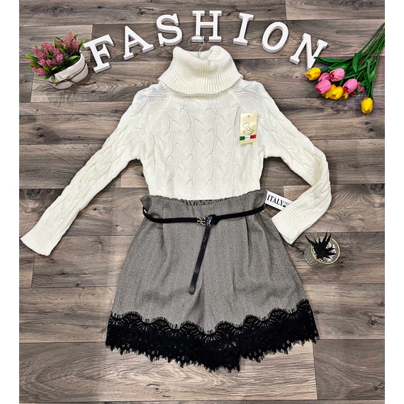 OTI csipkés rövidnadrág övvel