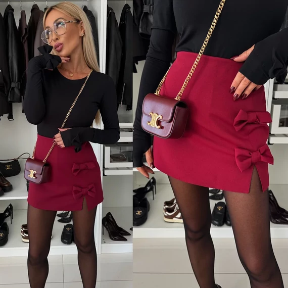 LINA piros szoknya