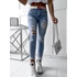 Tekla skinny farmernadrág övvel (magas derekú)